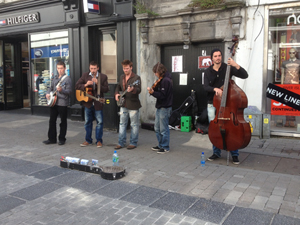 Galway street musicians. Photo by Steve Scanlan