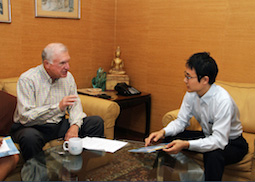 William C. Byham (pictured here with Yohei Ichikawa, consulting associate) was a co-developer of Interaction Management, a leadership training program in which more than 10 million supervisors and managers have participated.
