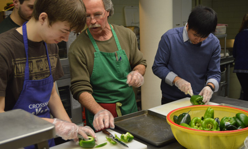Students learn to prepare meals at United Methodist Church in Athens.
