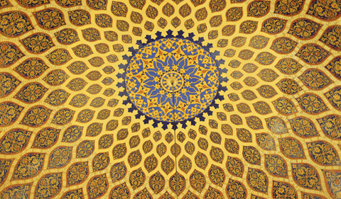 Oriental mosaic decoration in Dubai, United Arab Emirates