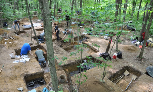 Anthropology students dig up Ohio's past at a site in Wayne National Forest.
