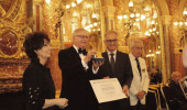 Dr. Tadeusz Malinski receives the Grand Gold Medal by the Society of Arts-Sciences-Letters in Paris.
