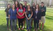 OUCAMS officers and chairs for 2014-15: Kelsey Britt, Ashley Maupin, Megan Jones, Jackie Fain, Chad Goergens, Morgan Wentling, Alex J. Vorst, Sarah Lemelin.