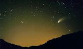 Comet Hale-Bopp from Stroud's Run State Park. Photo by Tom Statler & Larry Wilen.