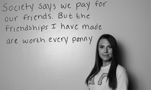 Elizabeth Harris' contribution to Delta Gamma's Defying Stereotypes project: Society says we pay for our friends. But the friendships I have made are worth every penny.