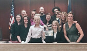 OHIO Mock Trial Team after its final trial in the Opening Regional Championships in Lancaster, PA.