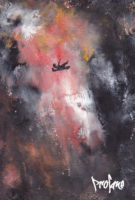Cover of journal (painting with pink, black, and gray hues)