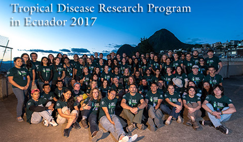 Group photo of tropical disease research program.in Equador
