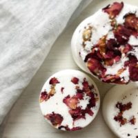 white and red bath bombs 