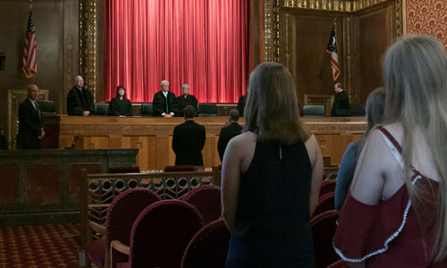 Institute students at the Ohio Supreme Court