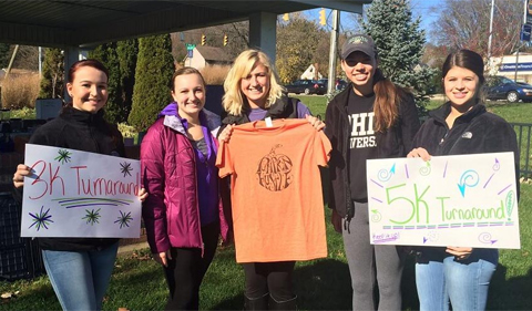 Paxton’s students in her Economics of Altruism class helped organize the Pumpkin Hustle race to benefit Live Healthy Appalachia.
