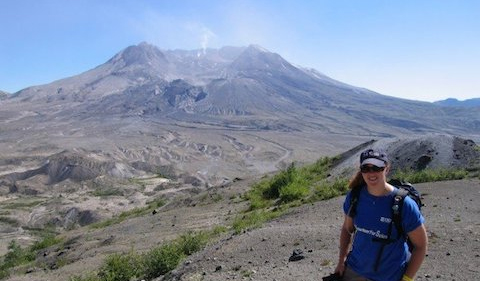 Dr. Patricia Nadeau at Mount St. Helens in Washington state