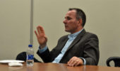 Costel Constantin spoke with current graduate students at as part of NQPI's "Bring OUr Alumni Back" series.