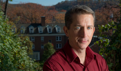 Dr. Daniel Hembree, shown in an outdoor shot overlooking campus.
