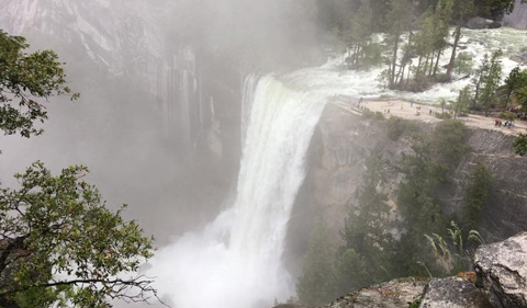 Vernal Falls from the John Muir Trail 