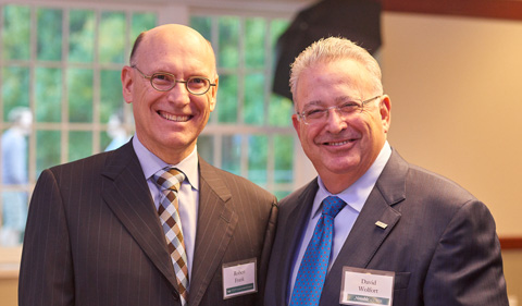 Dean Bob Frank and David Wolfort at the Notable Alumni Awards dinner.