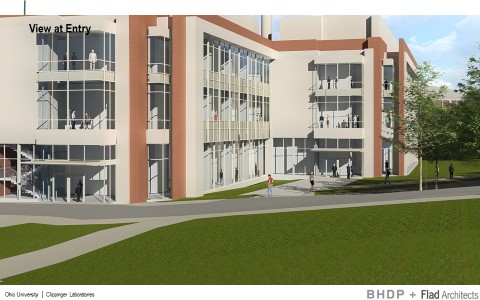 Architect's rendering of the new Chemistry Building.