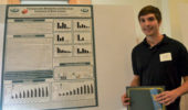 Dakota Brockway won first prize for his poster at Neuroscience Research Day.