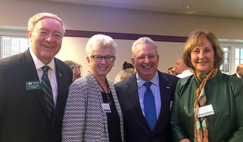 President M. Duane Nellis, Ruthie Nellis, David Wolfort and Barbara Wolfort. Shown in a group photo..