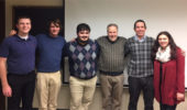 From left, Benjamin Beaty, Alex Armstrong, Dominic Detwiler, Keith Wasserman, Michael McTernan, and Madison Stanley