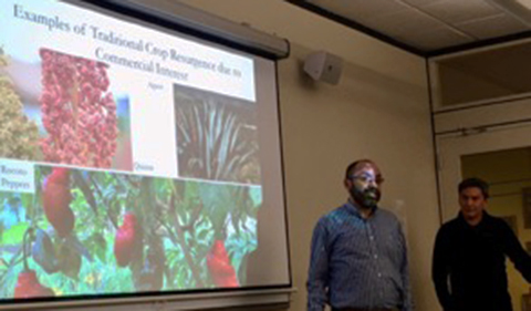 M. Ayala and R. Montúfar share their research findings with OHIO faculty and students during the Food Studies “Food for Thought” speaker series