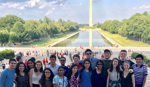 Interns visiting Washington, DC as part of their summer experience
