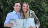 Patrick Fahey and Joy Kostansek received the anthropology and sociology senior awards.