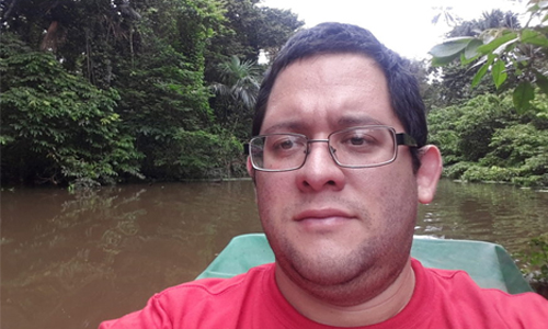 Juan Pablo Aguilar Cabezas, on a river