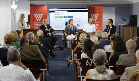 Panelists during the event. Photo courtesy of Wilson Center and Youmna Asseily.