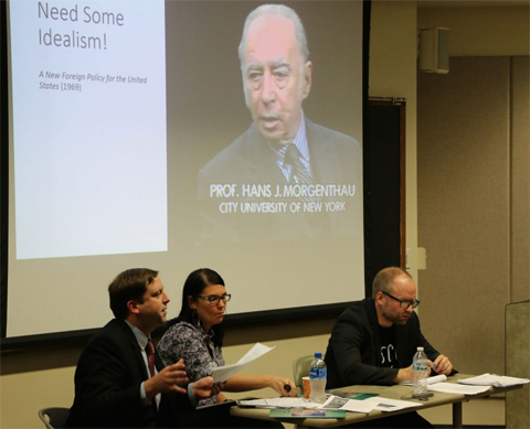 CHI alumni panel during their presentation about the book, The Routledge History of World Peace since 1750.