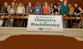 OHIO Chemistry & Biochemistry students (attendees and volunteers) with conference co-organizers Drs. Travis White and Jessica White.