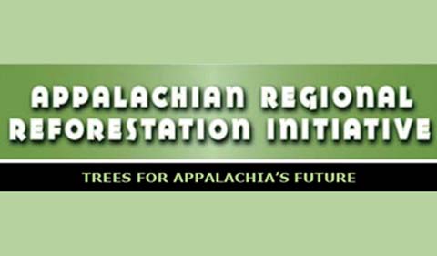 Logo for Appalachian Regional Reforestation Initiative, tagline: Trees for Appalachia's future