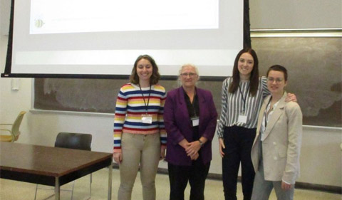 From left, Sophomore Spanish major Suzy Aftabizadeh, Spanish Professor Dr. Betsy Partyka, and Freshman Spanish majors Kaitlyn Booher and Carrie Summerford. 