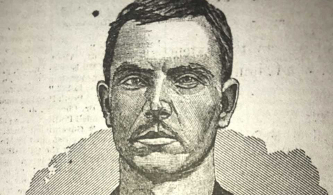 Illustration of in 1881, Christopher Davis, a biracial man and resident of Athens, was lynched near what is now the Richland Avenue Bridge.