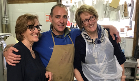 Sefi Monterosso, Exedra Mediterranean Center, Ortigia; Fabio Gennaro, master cheesemaker and owner of La Ricotteria, Siracusa; Dr. Theresa Moran, Director of Food Studies.