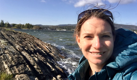 selfie of Alycia Stigall with the OsloFjord in the background