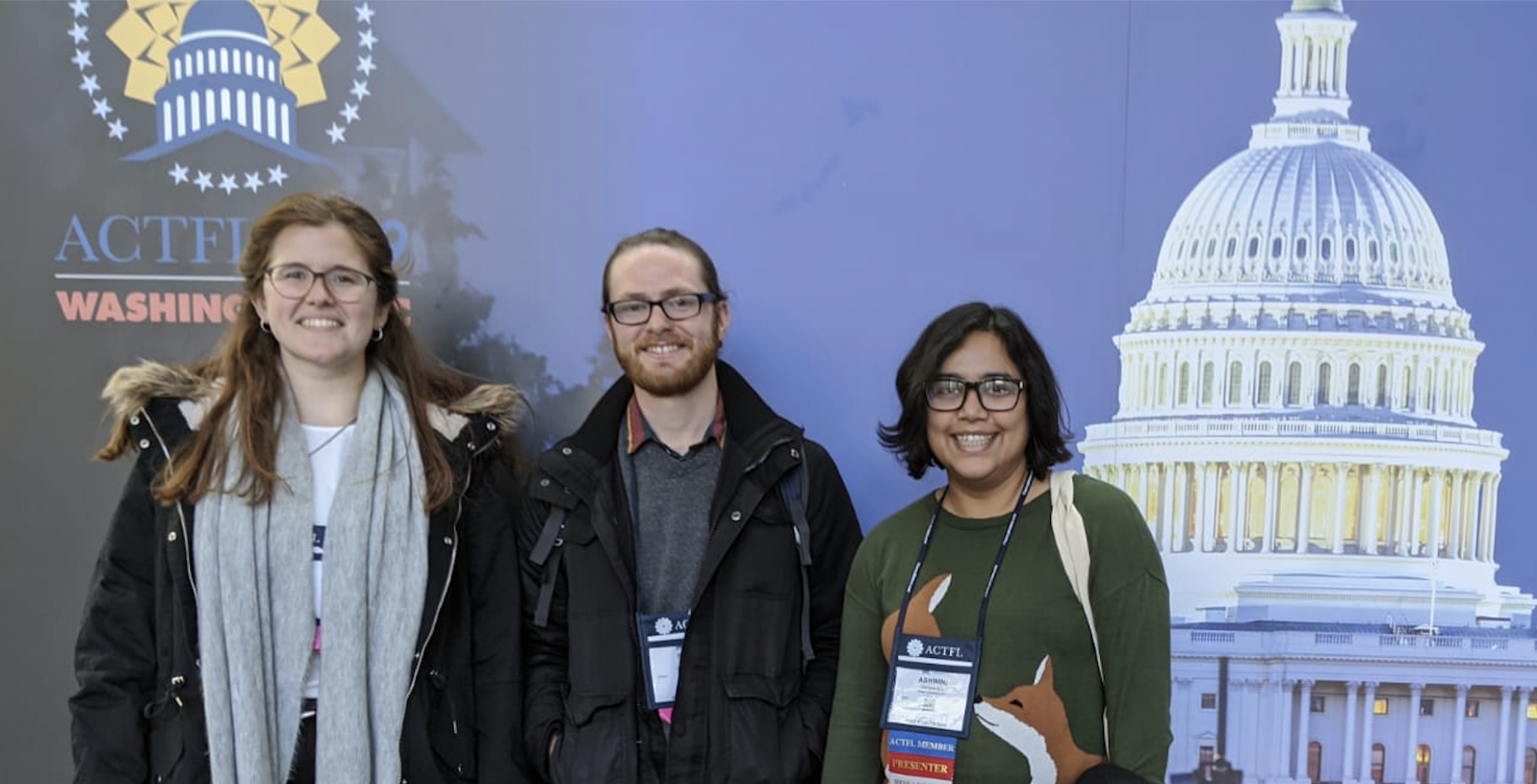 Ganeshan, Bonansea, O’Bryon Attend 2019 ACTFL Convention and World Languages Expo
