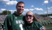 Denbow and his wife, Kelly, enjoying OHIO marching 110 at the football game.