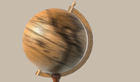 Photo of a globe on a stand