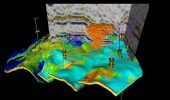 The image is from Petrel core system, a fully integrated platform where Geology, Geophysics, Reservoir Engineering and Production disciplines work together; Courtesy: Schlumberger Petrel.