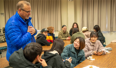 One week later, Sabraw and Thompson repeated the meeting with 13 Chubu University(opens in a new window) students, right before they were called back to Japan by their university due to COVID-19.