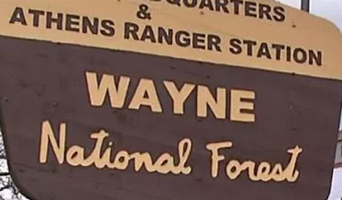 Wayne National Forest sign