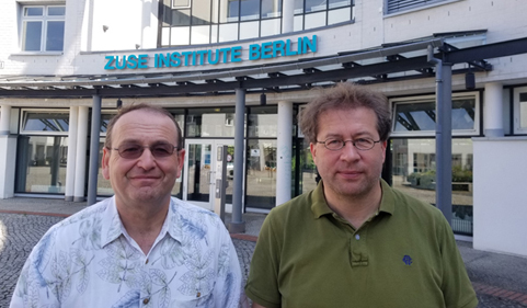 From left, Dr. Alexander "Sasha" Govorov and Dr. Sven Burger at the Zuse Institute in Berlin.