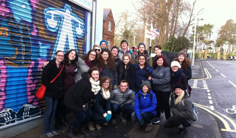 Spring 2015 students on Shankill Road in Northern Ireland.