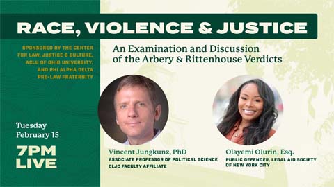 Law Center hosts Race, Violence & Justice: An Examination and Discussion of the Arbery & Rittenhouse Verdicts on Feb. 15