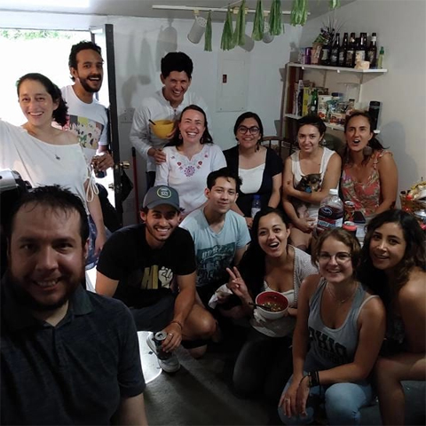 Ecuadorian students in Athens gather at the beginning of the fall 2021 semester.